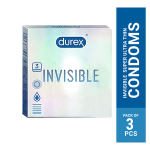 Durex Invisible Super Ultra Thin Condom - 3Pcs Pack(Thailand)